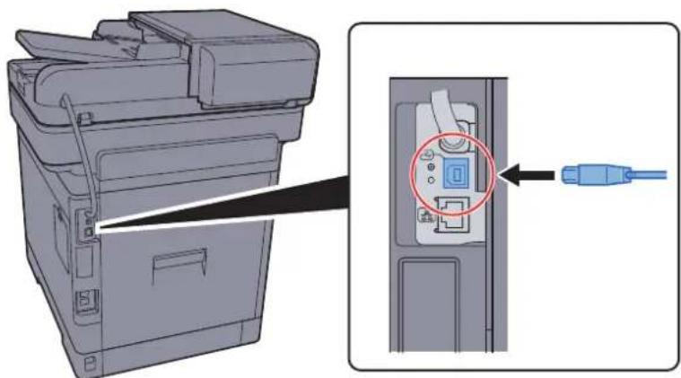 KYOCERA TASKalfa 352ci - Raccorder le câble à la machine. - 1