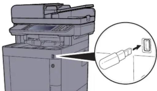 KYOCERA TASKalfa 352ci - Brancher la mémoire USB. - 1