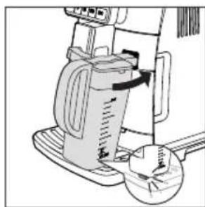 GAGGIA Cadorna Prestige RI9604 - Inserting the milk carafe - 2