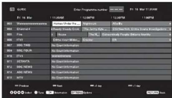 SONY Bravia KDL42R500A - Using the Digital Electronic Programme Guide (EPG) - 1
