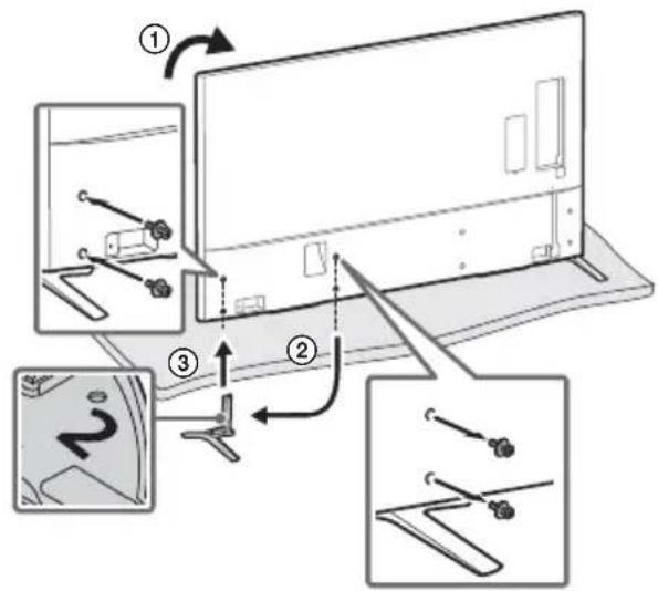 SONY Bravia KD85X9500B - Fixation du support de table (alternative) - 3