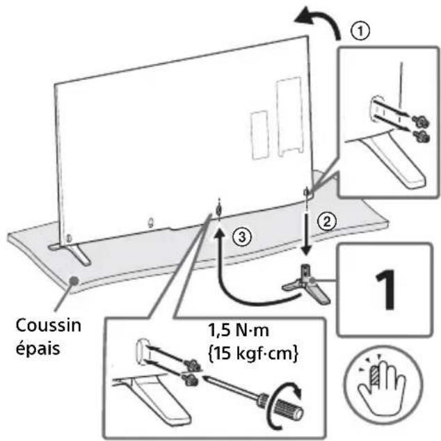 SONY Bravia KD65X9000B - Fixation du support de table (alternative) - 2