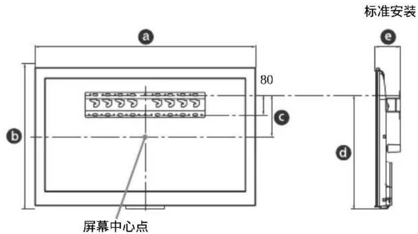 SONY Bravia KD65X9000B - 将挂壁式附件 ①（电视机随附）安装到电视机背面 （使其与墙壁平行）。进行超窄安装时您无需执行此步骤。（仅限 KD-65/55X9000B） - 4