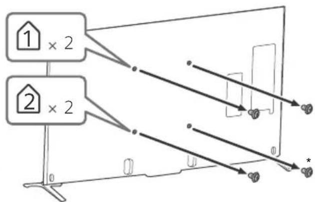 SONY Bravia KD65X9000B - Tháo các vít ở phía sau TV. - 2