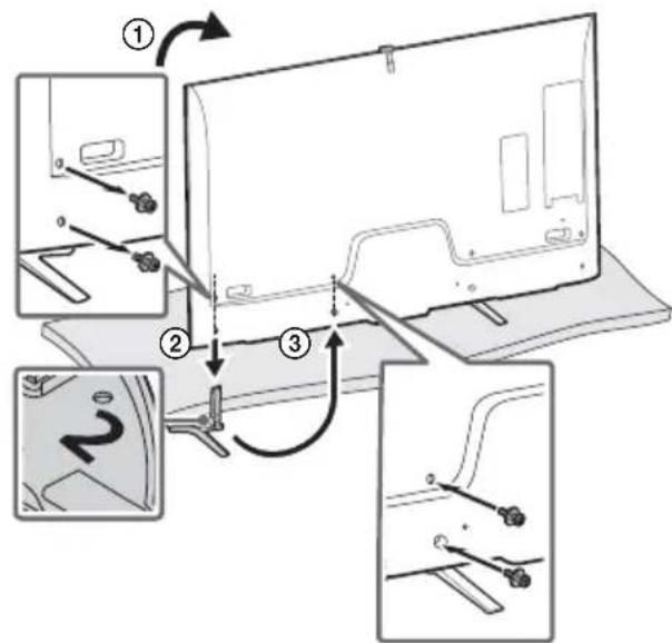 SONY Bravia KD65X9000B - Сборка настольной подставки (альтернатива) - 5