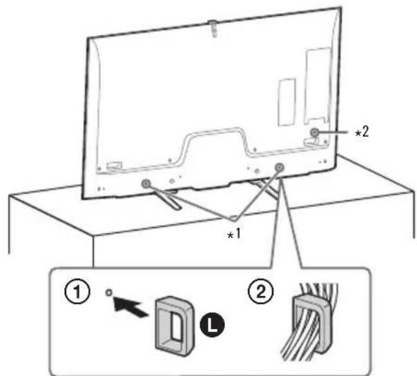 SONY Bravia KD79X9000B - 捆扎电缆 - 2