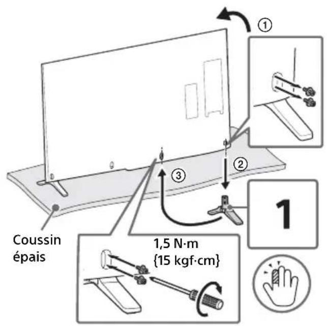 SONY Bravia KD79X9000B - Fixation du support de table (alternative) - 2