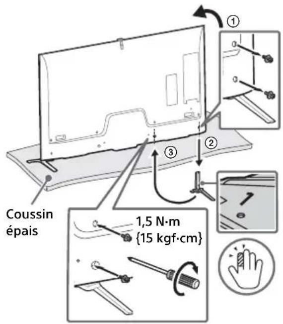 SONY Bravia KD79X9000B - Fixation du support de table (alternative) - 5
