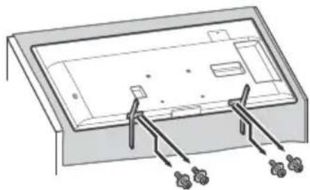 SONY Bravia KD43XH8599 - Détachez le support de table du téléviseur - 1