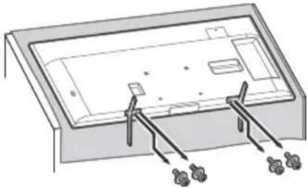 SONY Bravia KD43XH8599 - Separar o Suporte de mesa do televisor - 1