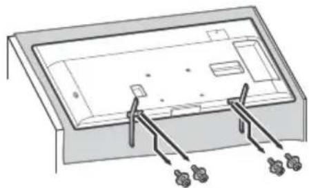 SONY Bravia KD43XH8599 - Detaching the Table-Top Stand from the TV - 1