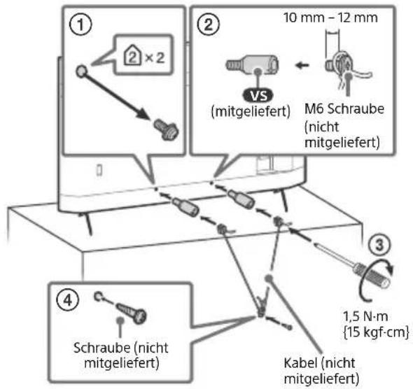 SONY Bravia KD55XH9077 - Verhinderung des Umkippens - 1