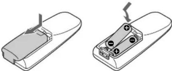 SONY CMTED1A - Colocar duas pilhas de tamanho AA (R6) no telecomando - 1