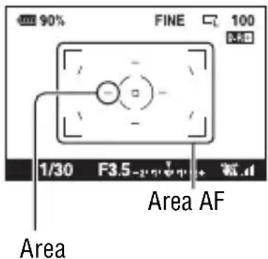 SONY Alpha DSLRA350H - Selezione dell'area di messa a fuoco (area AF) - 1