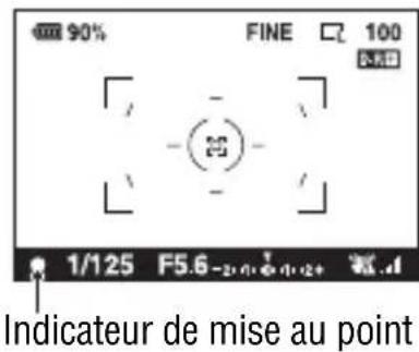 SONY Alpha DSLRA350H - Enoncez le déclencheur à mi-course pour effectuer la mise au point. - 2