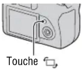 SONY Alpha DSLRA350H - Affichez l'imag que vous souhaitez faire pivoter, puis appuyez sur la touche - 1