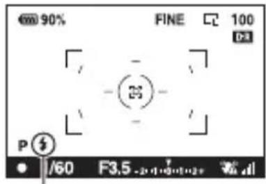 SONY Alpha DSLRA350H - Quando la carica del flash è stata completeness, effettuare la ripresa del soggetto. - 1