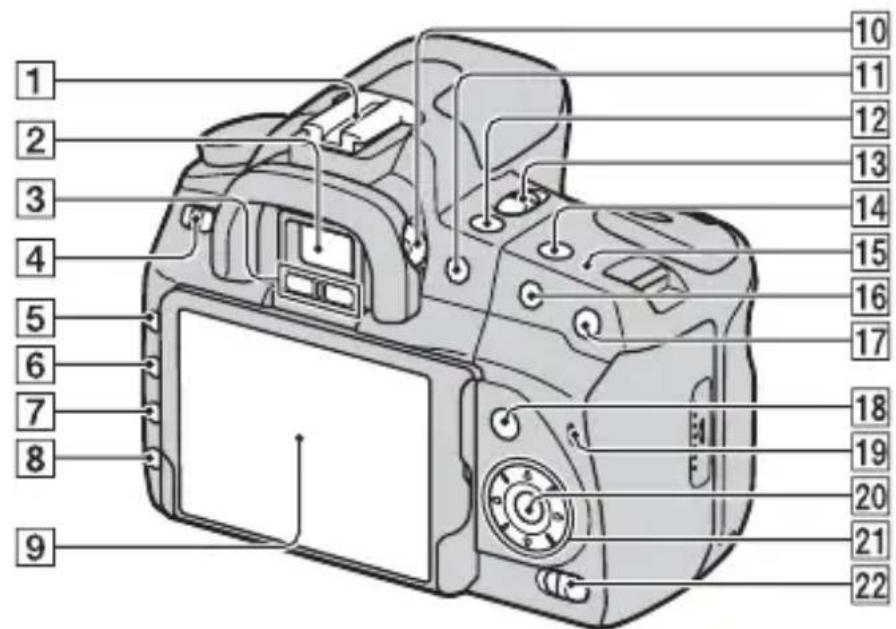 SONY Alpha DSLRA350H - Lato posteriore - 1