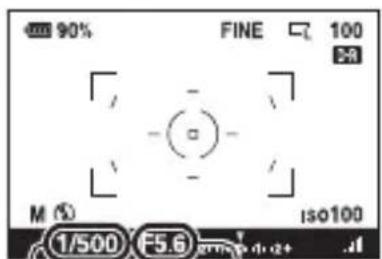 SONY Alpha DSLRA350H - Ruotare la manopola di controllo per regolare il tempo di otturazione e, nelle si tiene premuto il tasto l ruotare la manopola di controllo per regolare il diaframma. - 2