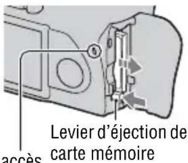 SONY Alpha DSLRA350H - Pour-retirer la carte mémoire - 1