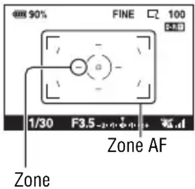 SONY Alpha DSLRA350H - Selection de la zone de mise au point (Zone AF) - 1