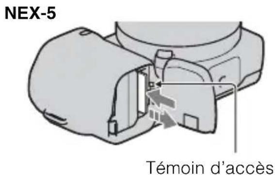 SONY Alpha NEX5D - Retrait de la carte mémoire - 1