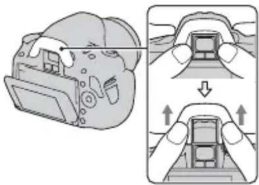 SONY Alpha DSLRA380H - Lorsqu'il est difficile de tourner la molette de correction dioptrique - 1