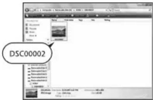SONY Alpha DSLRA380H - Copiare il file dell'imagine nella cartella della scheda di memoria effettando le operazioni seguenti nell'ordine. - 1