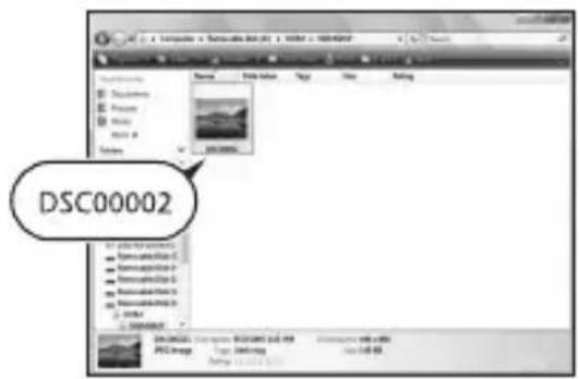 SONY Alpha DSLRA380H - Copiez le fichier d'image dans le dossier de la carte mémoire dans l'ordre suivant. - 1