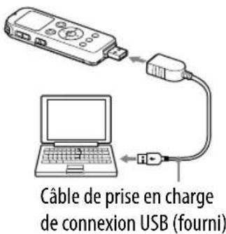 SONY ICDUX522F - Raccordement de l'enregistreur IC à votre ordinateur - 2