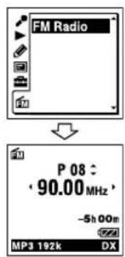 SONY ICDUX522F - Réglage d'une station de radio préréglée - 2