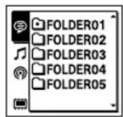 SONY ICDUX522F - Dossiers affichés dans l'onglet de l'enregistreur IC - 1