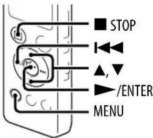 SONY ICDUX522F - Réalisation des réglages du menu - 1