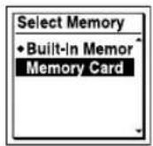 SONY ICDUX522F - Selection de la mémoire à l'aide du menu - 2