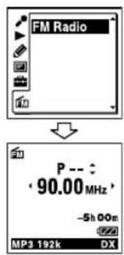 SONY ICDUX522F - Réglage d'une station de radio en balayant les fréquences - 2