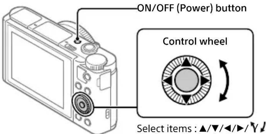 SONY Cybershot DSCWX800 - Setting the language and the clock - 1