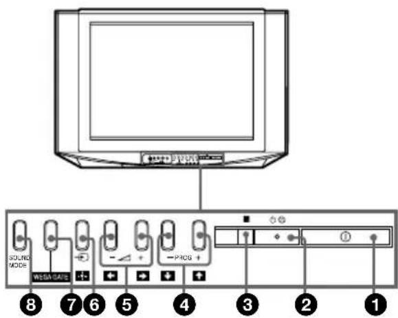 SONY Trinitron KVDZ29M81 - ■ TV buttons and remote control - 1