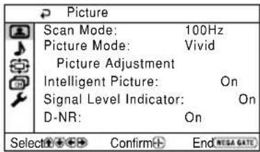 SONY Trinitron KVDZ29M81 - ■ "Settings" Adjustment - 1