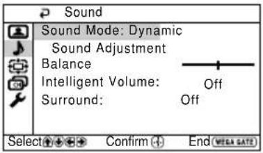 SONY Trinitron KVDZ29M81 - ■ Réglage «Sound» - 1