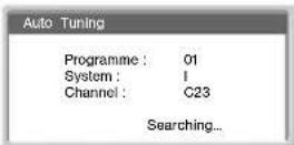 SONY KE42MR1E - Switching On the TV and Tuning the TV Automatically - 16