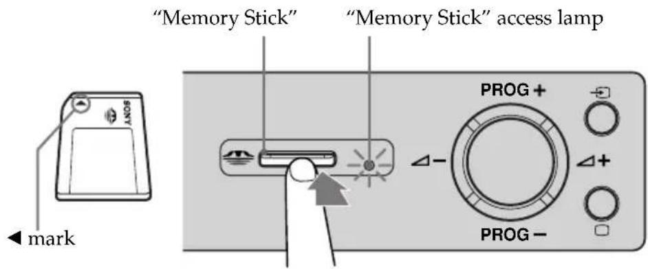 SONY KE42MR1E - Inserting a "Memory Stick" - 1