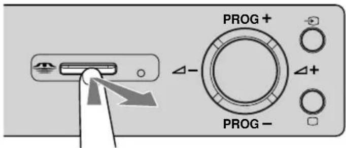 SONY KE42MR1E - Ein "Memory Stick" herausnehmen - 1