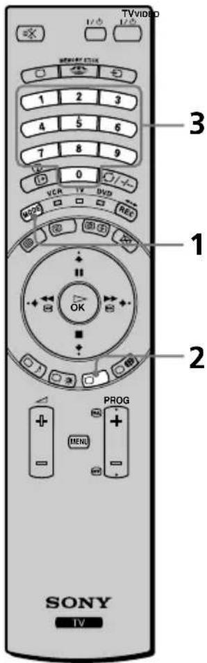 SONY KE42MR1E - Remote Control Configuration for VCR/DVD - 5