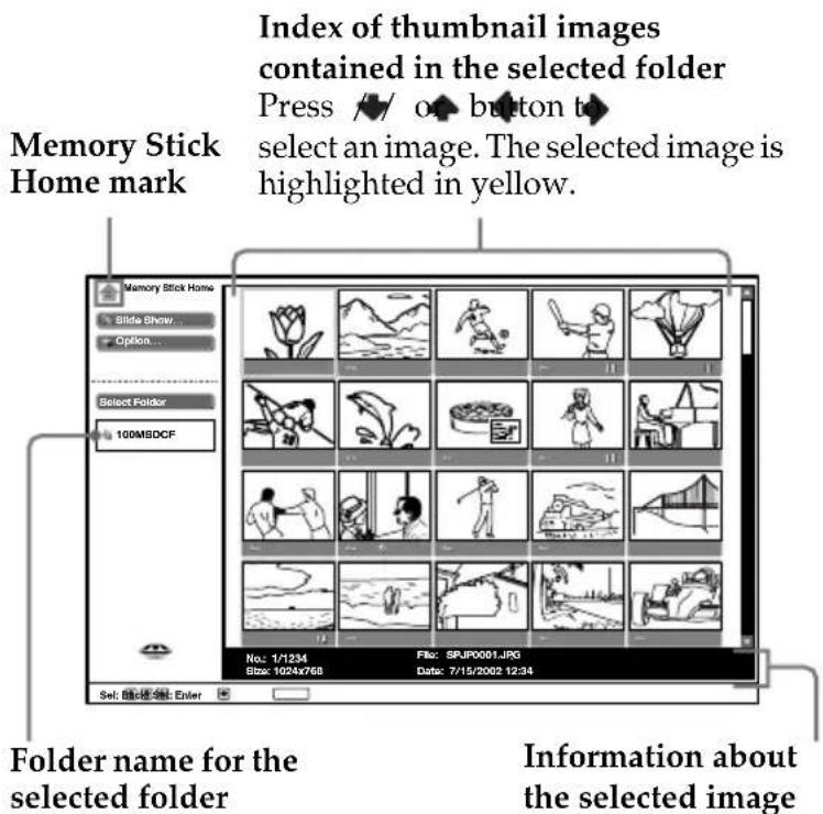 SONY KE42MR1E - Displaying the Memory Stick Home - 1