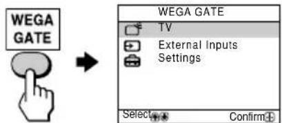 SONY Trinitron KVBZ14M70 - How to use WEGA GATE - 1