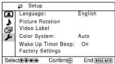 SONY Trinitron KVBZ14M70 - "Program Sorting/Edit" 3 - 4
