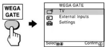 SONY Trinitron KVBZ14M70 - Comment utiliser WEGA GATE - 1