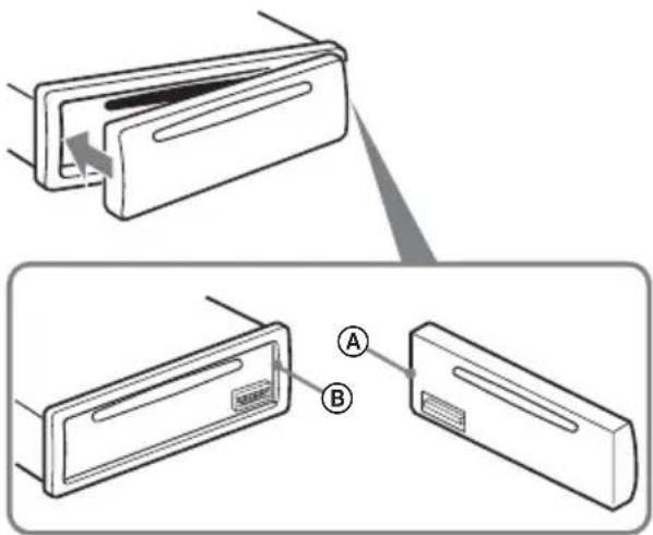 SONY CDXS2210S - Attaching the front panel - 1