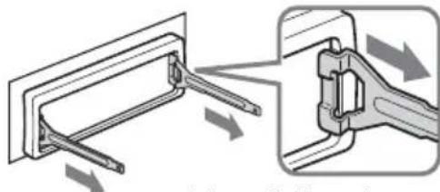 SONY CDXS2210S - Extraiga el marco de proteccion. - 1