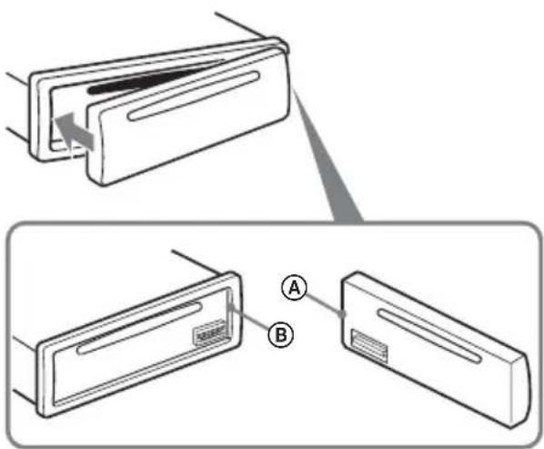SONY CDXS2210X - Attaching the front panel - 1